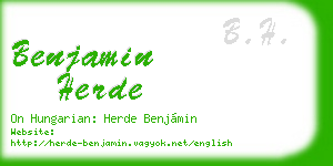 benjamin herde business card